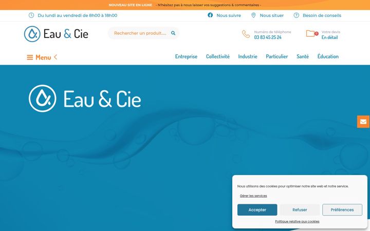 Ekrano kopija eau-et-cie.fr