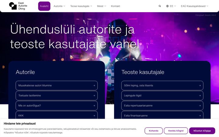 Screenshot of eau.org