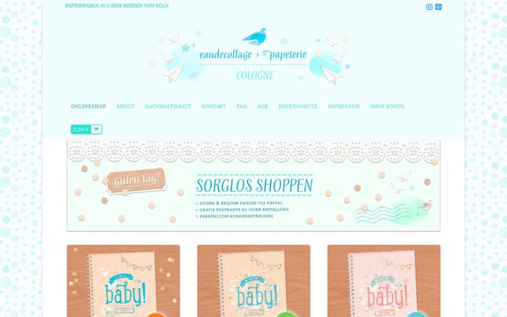 Screenshot of eaudecollage-papeterie.de