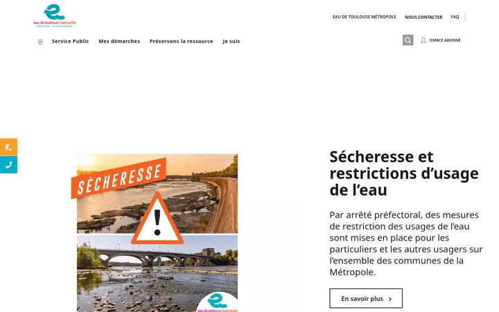 Screenshot of eaudetoulousemetropole.fr