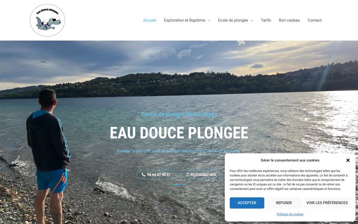 Ekrano kopija eaudouceplongee.fr