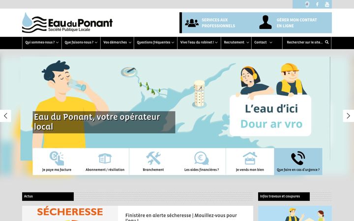 Ekrano kopija eauduponant.fr