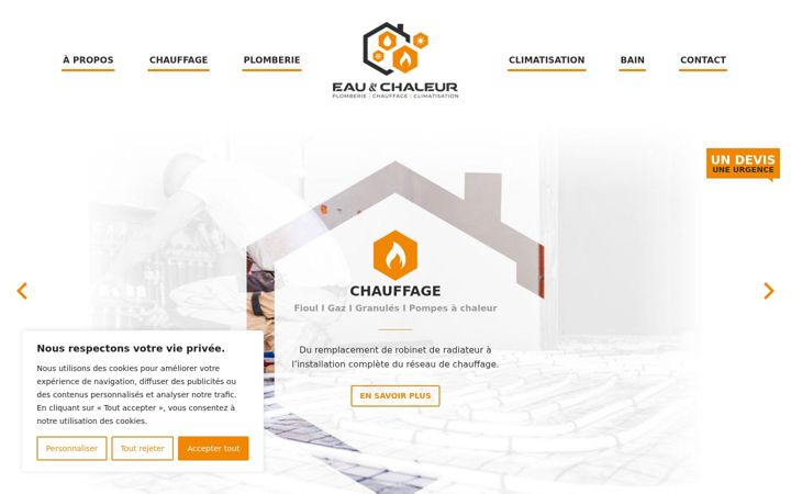 Screenshot of eauetchaleur.com