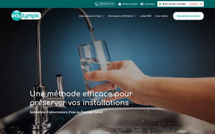 Screenshot of eaulympic.com