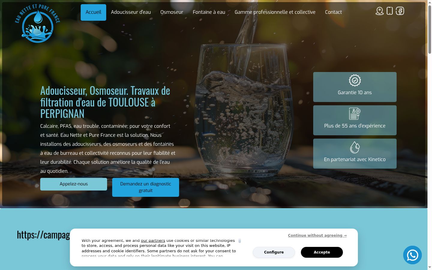 Screenshot tal-banner tal-kunsens muri qabel kwalunkwe interazzjoni