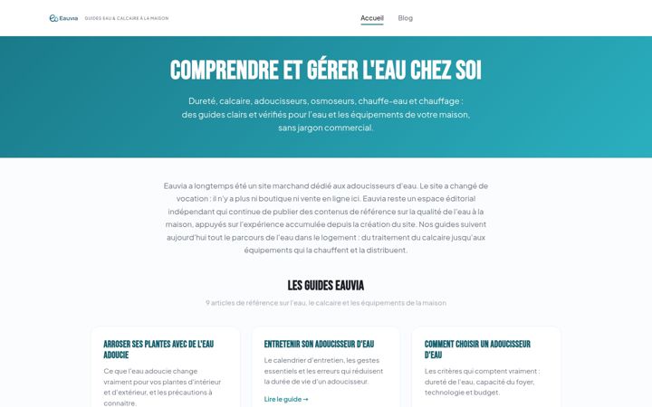 Screenshot of eauvia.fr