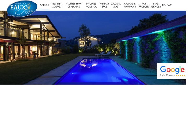 Screenshot of eaux-anges.fr