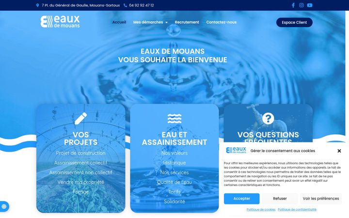 Screenshot of eaux-de-mouans.fr