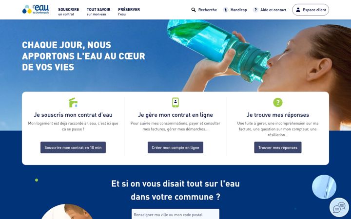 Screenshot of eaux-dunkerque.fr