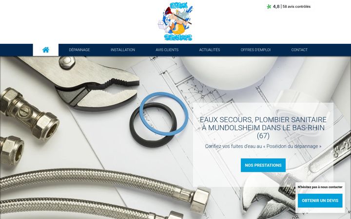 Posnetek zaslona eaux-secours.fr