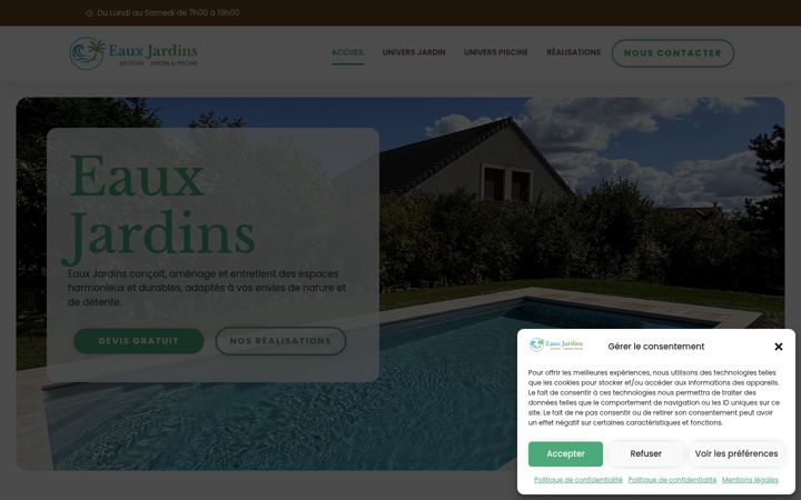 Screenshot of eauxjardins.fr