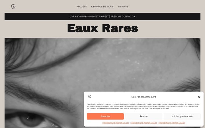 Screenshot of eauxrares.com
