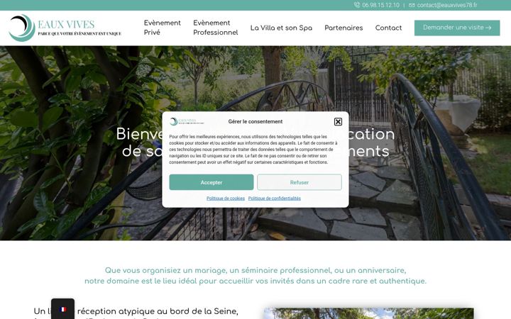 Screenshot of eauxvives78.fr