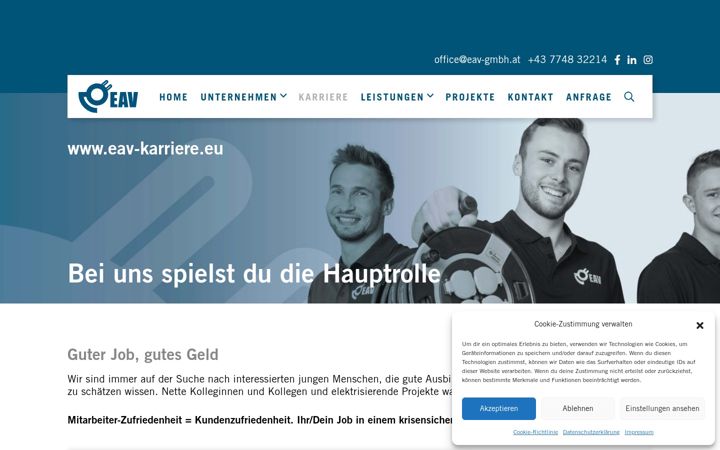 Screenshot of eav-karriere.eu