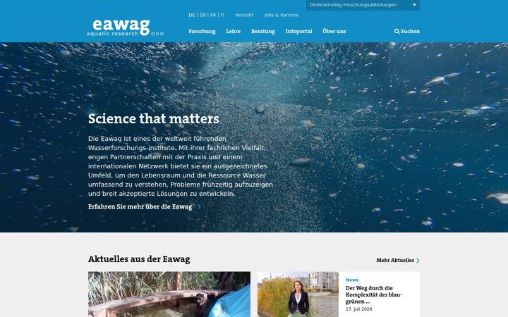 Screenshot of eawag.ch
