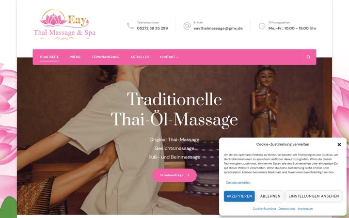 Skærmbillede af eaythaimassage-brakel.de