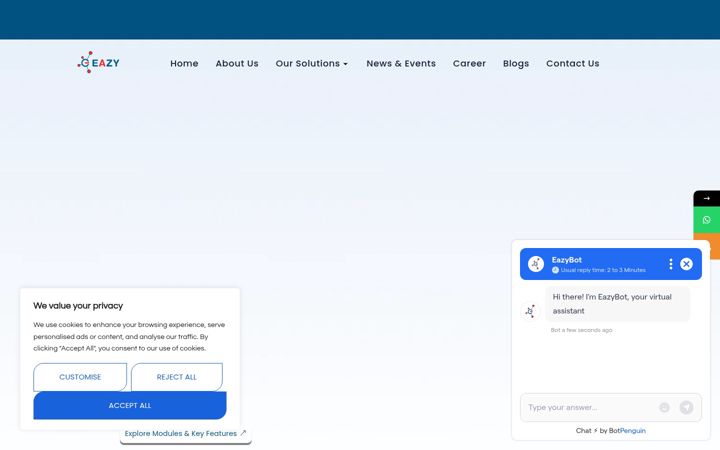 Screenshot of eazycrm.in