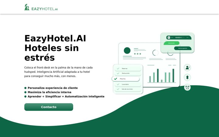 Screenshot ta' eazyhotel.ai