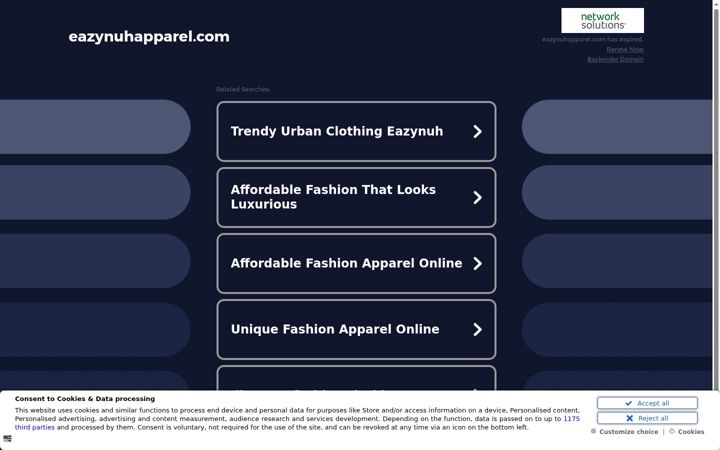 Screenshot of eazynuhapparel.com