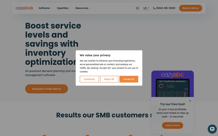 Screenshot of eazystock.com