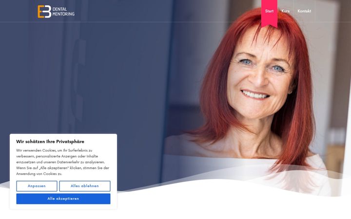 Snimka zaslona za eb-dentalmentoring.de