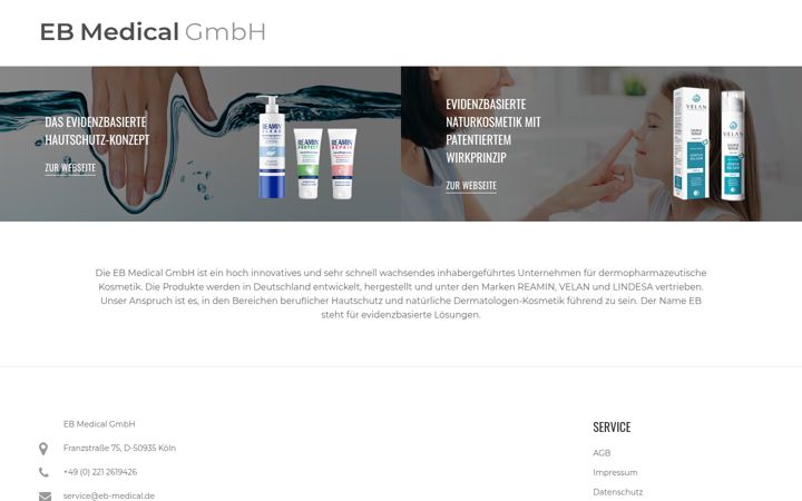 Screenshot of eb-medical.de