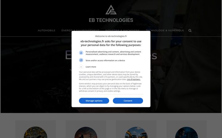 Screenshot of eb-technologies.fr