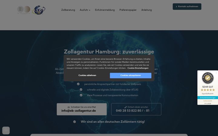 Screenshot of eb-zollagentur.de