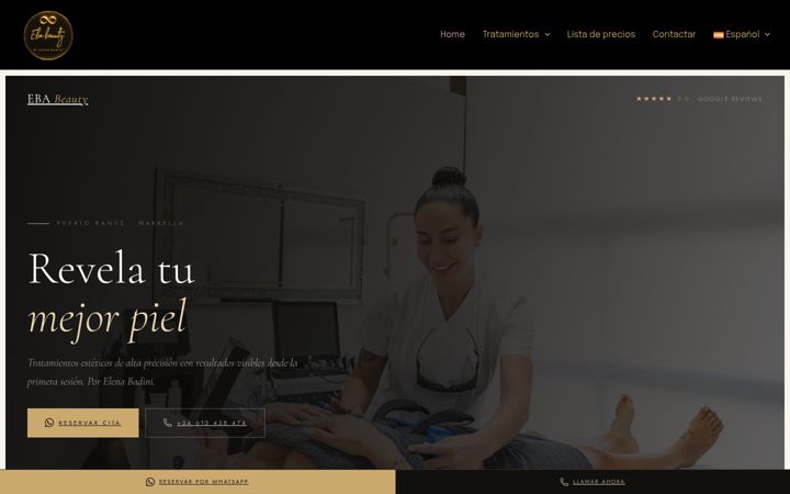 Captura de ecrã de ebabeauty-marbella.es