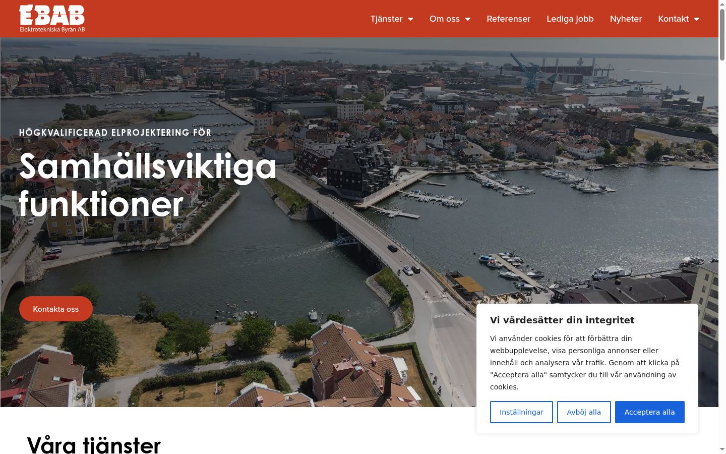 Screenshot des Einwilligungsbanners vor jeglicher Interaktion