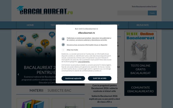 Screenshot of ebacalaureat.ro