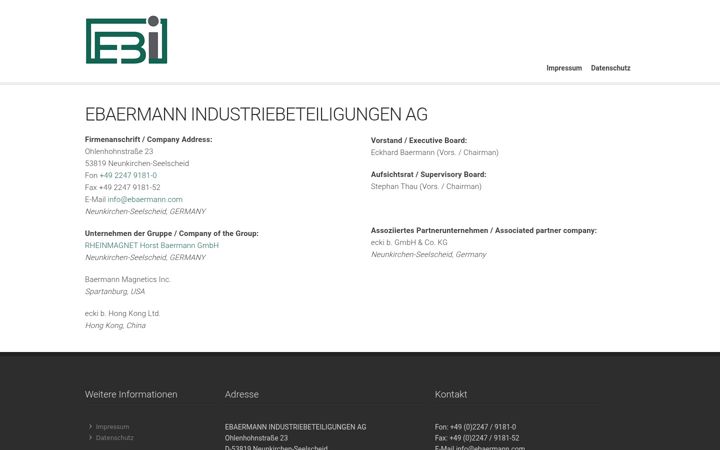 Screenshot of ebaermann.com