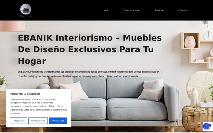 Screenshot of ebanikinteriorismo.com