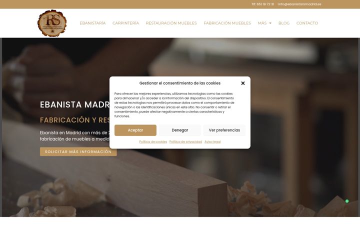 Captura de ecrã de ebanistarsmadrid.es