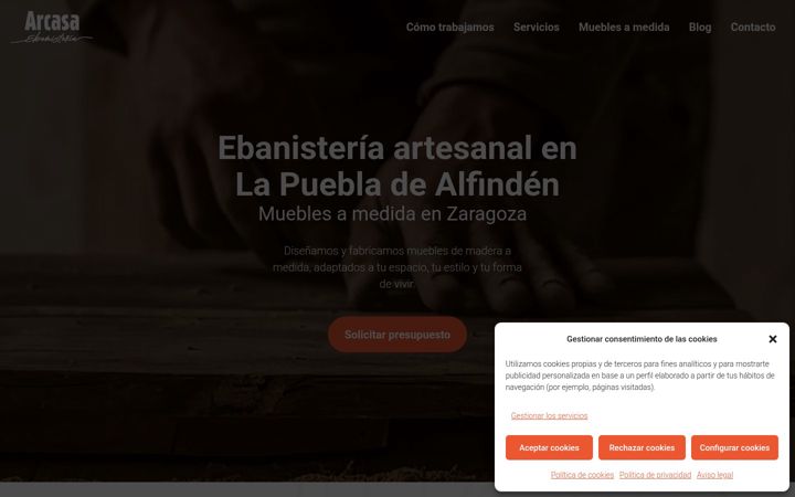 Screenshot of ebanisteriaarcasa.com