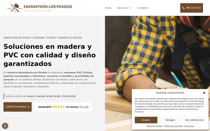 Screenshot of ebanisteriaoviedo.com