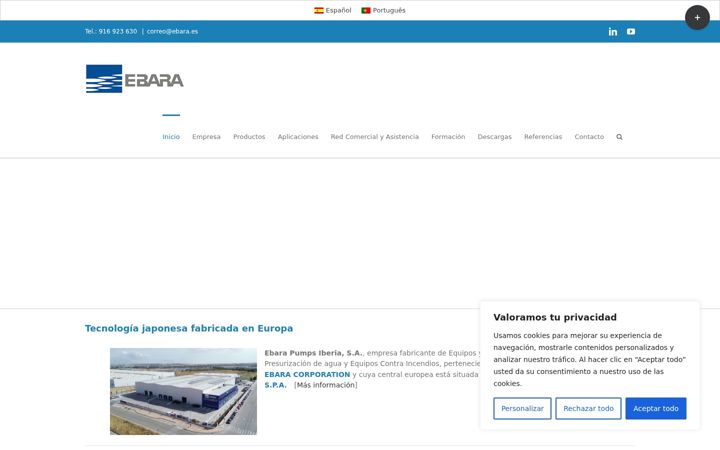 Captura de ecrã de ebara.es