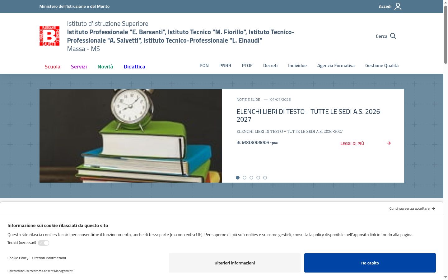Screenshot des Einwilligungsbanners vor jeglicher Interaktion