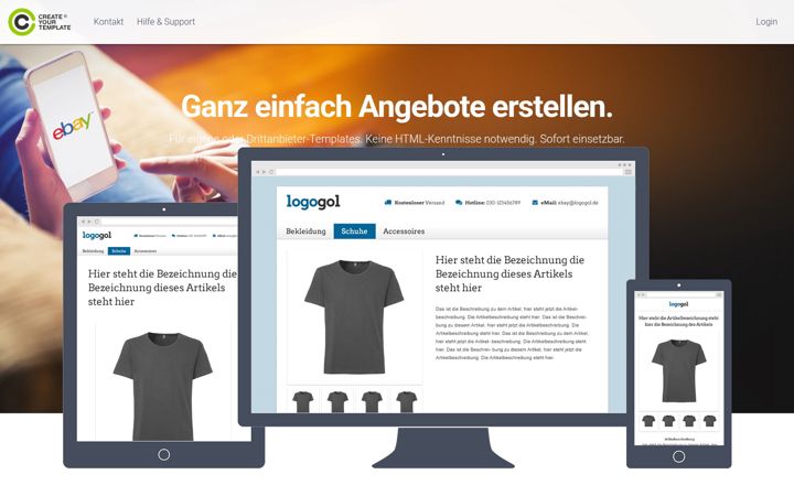 Screenshot of ebay-html-generator.de