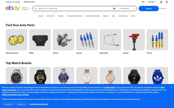 Screenshot von ebay.com.my