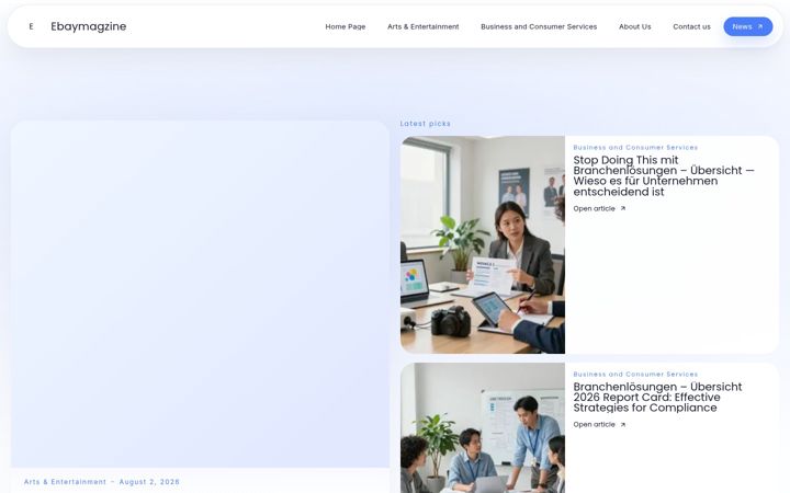 Screenshot of ebaymagzine.de
