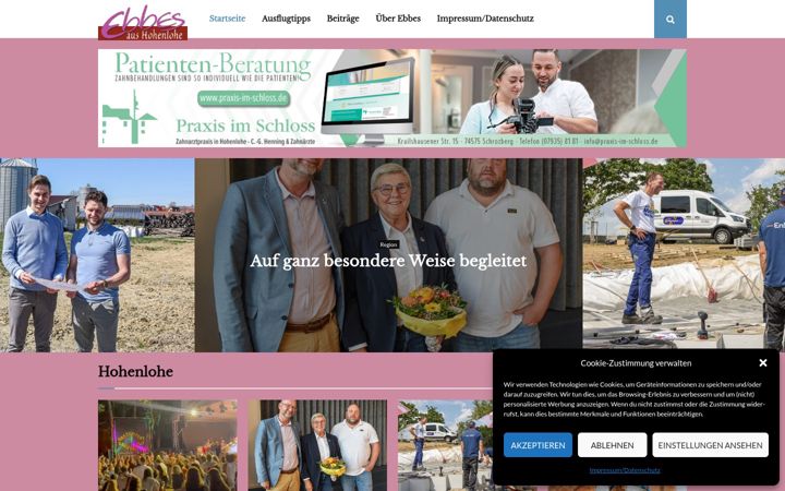 Screenshot of ebbes-aus-hohenlohe.de