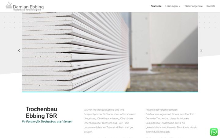 Snimka zaslona za ebbing-trockenbau.de