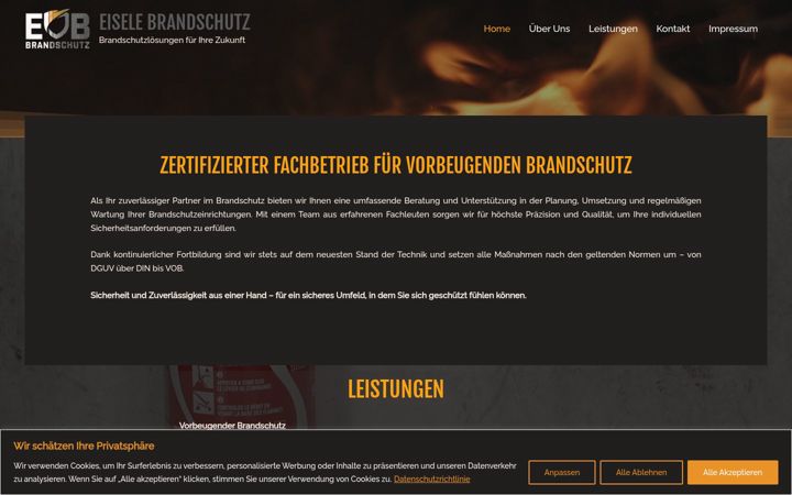 Snimka zaslona za ebbrandschutz.de