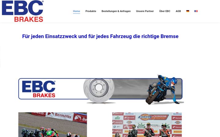 Screenshot of ebc-brakes.ch