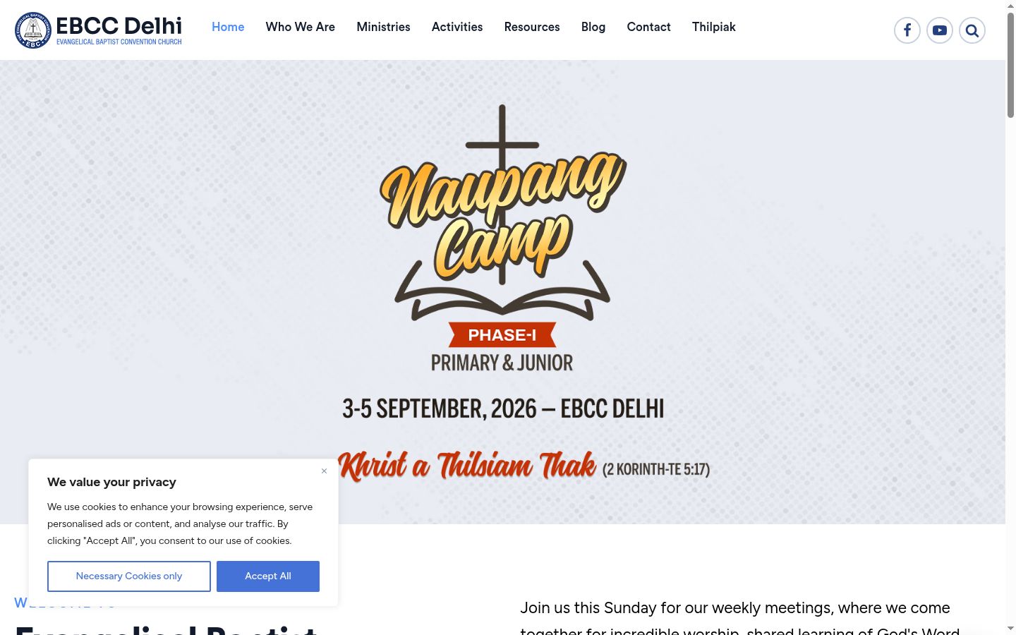 Screenshot tal-banner tal-kunsens muri qabel kwalunkwe interazzjoni