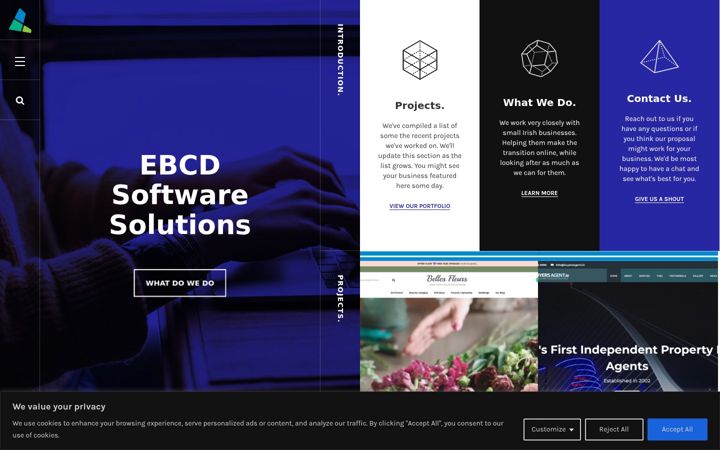 Skärmbild av ebcd.ie