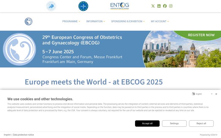 Screenshot of ebcog-congress.eu