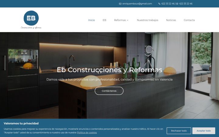 Captura de ecrã de ebconstrucciones.es
