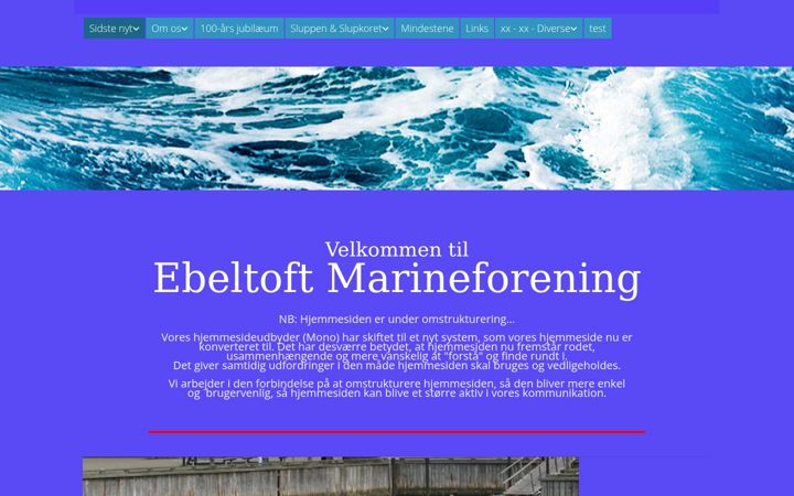 Skjámynd af ebeltoft-marineforening.dk